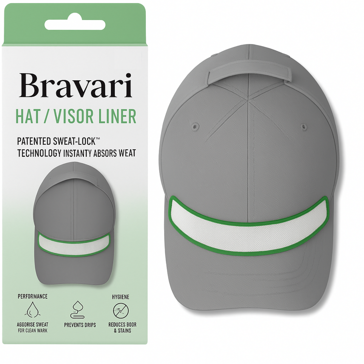 Cap Sweat Liner 10PC Bravari™